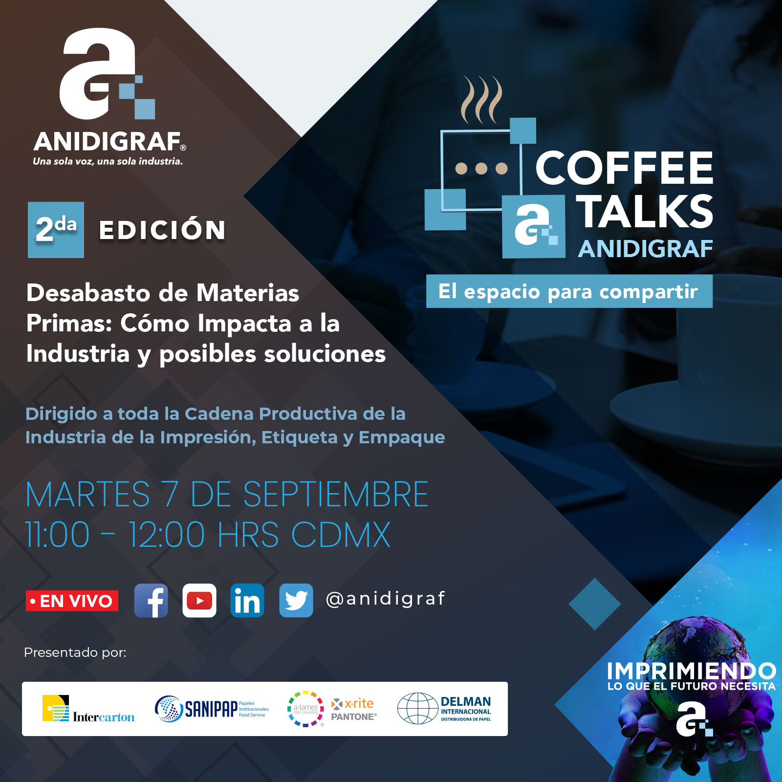 ANIDIGRAF TE INVITA A SU SEGUNDO COFFEE TALKS DEL AÑO